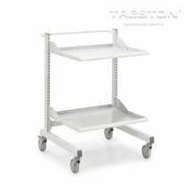 Priemyselný vozík Treston Multi Trolley M900, nízky, 2 police, TMTL9-001-41