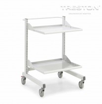 Priemyselný vozík Treston Multi Trolley M750, nízky, 2 police, TMTL7-001-41
