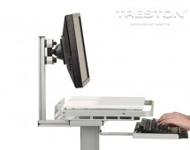 Mobilné pracovisko MLC405 PG s policou na klávesnici a myš a držiakom na monitor (objednávajú sa samostatne)