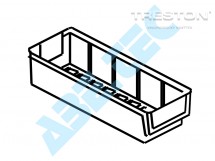 Policový zásobník 3010-3, 300 x 92 x 82 mm, sivý