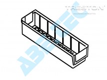 Policový zásobník 4010-1, 400 x 92 x 82 mm, transparentný