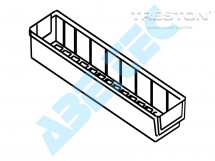 Policový zásobník 5010-3, 500 x 92 x 82 mm, sivý