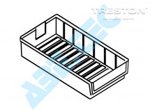 Zásobník L-00, 175 x 55 x 37 mm, transparentný