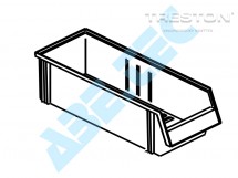 Stohovací zásobník 1950-1, 500 x 186 x 182 mm, transparentný