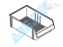 Stohovací zásobník 3040-3, 400 x 310 x 156 mm, sivý