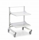 Priemyselný vozík Treston Multi Trolley M900, nízky, 2 nastaviteľné police, TMTL9-002-41