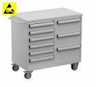 Treston - Vozík na náradie Tool Trolley 4, oceľová doska, ESD, TWIN45-204-49