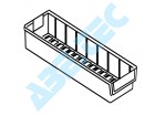 Policový zásobník 5015-5, 500 x 132 x 100 mm, červený