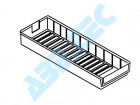 Policový zásobník 6020-1, 600 x 186 x 82 mm, transparentný