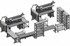 Další varianta kompletního průmyslového pracoviště. Pracovní stoly řady WB jsou rozšířeny o perforované panely, police, kabelové kanály a osvětlení. Úložné prostory zajišťují ocelové police a vozíky s nastavitelnými policemi.